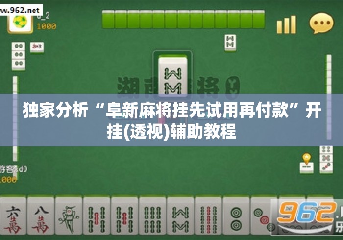 独家分析“阜新麻将挂先试用再付款	”开挂(透视)辅助教程