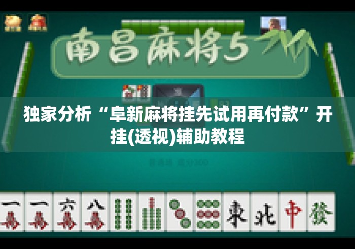 独家分析“阜新麻将挂先试用再付款”开挂(透视)辅助教程