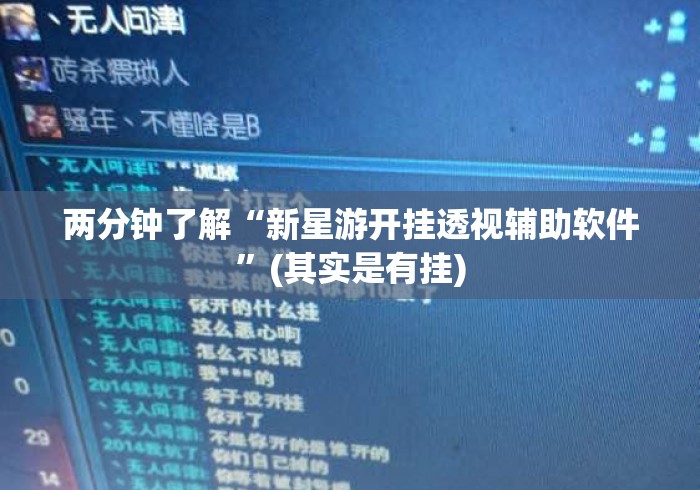 两分钟了解“新星游开挂透视辅助软件”(其实是有挂)