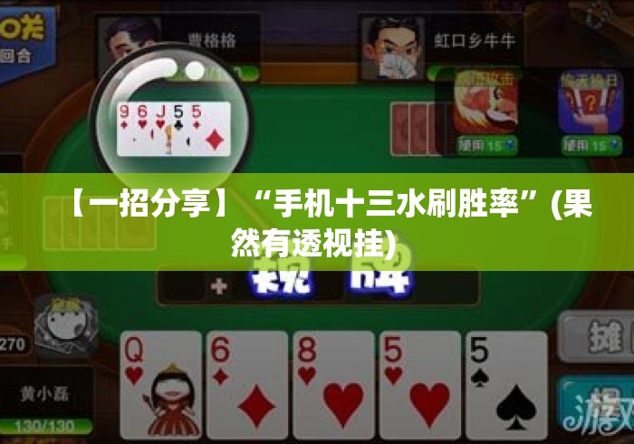 【一招分享】“手机十三水刷胜率”(果然有透视挂) 
