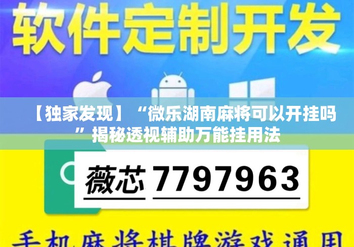 【独家发现】“微乐湖南麻将可以开挂吗”揭秘透视辅助万能挂用法