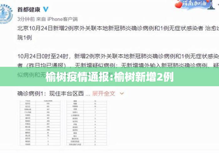 榆树疫情通报:榆树新增2例 榆树疫情通报:榆树新增2例