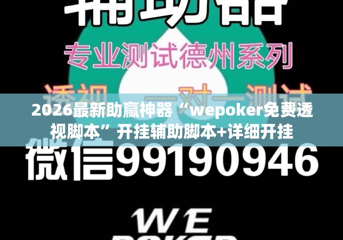 2026最新助赢神器“wepoker免费透视脚本”开挂辅助脚本+详细开挂