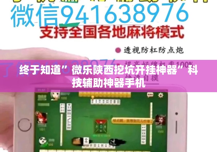 终于知道	”微乐陕西挖坑开挂神器”科技辅助神器手机