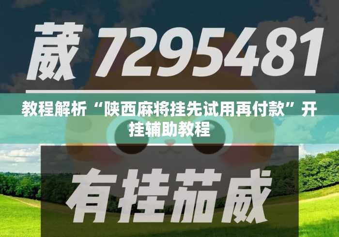 教程解析“陕西麻将挂先试用再付款”开挂辅助教程
