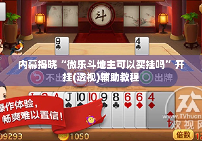 内幕揭晓“微乐斗地主可以买挂吗”开挂(透视)辅助教程