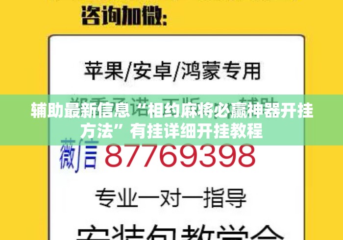 辅助最新信息“相约麻将必赢神器开挂方法	”有挂详细开挂教程