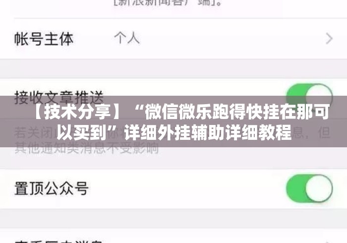 【技术分享】“微信微乐跑得快挂在那可以买到”详细外挂辅助详细教程