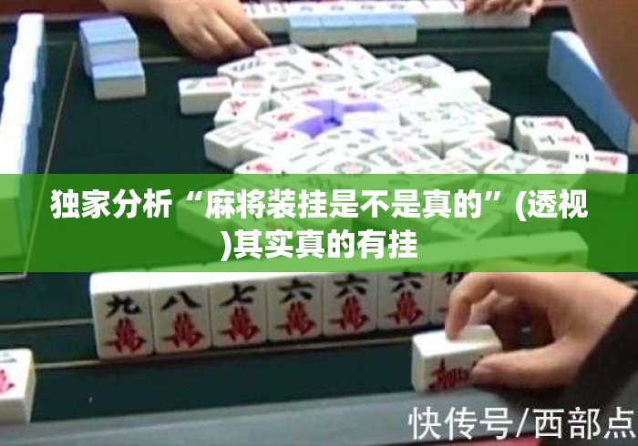 独家分析“麻将装挂是不是真的	”(透视)其实真的有挂
