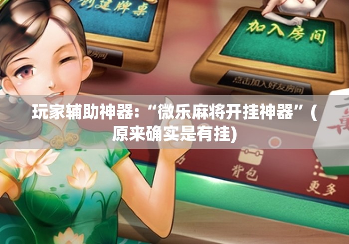 玩家辅助神器:“微乐麻将开挂神器”(原来确实是有挂)