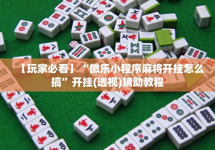 【玩家必看】“微乐小程序麻将开挂怎么搞	”开挂(透视)辅助教程