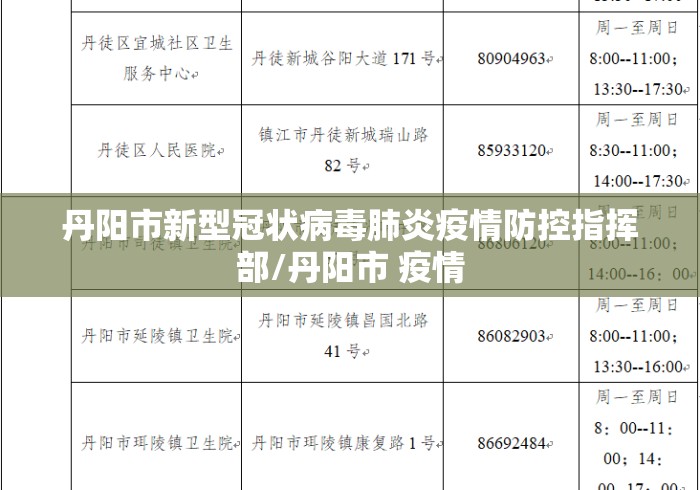 丹阳市新型冠状病毒肺炎疫情防控指挥部/丹阳市 疫情 丹阳市新型冠状病毒肺炎疫情防控指挥部/丹阳市 疫情