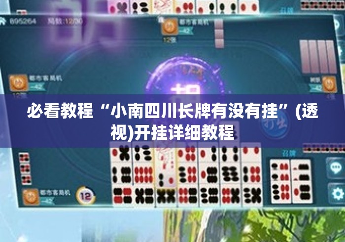 必看教程“小南四川长牌有没有挂”(透视)开挂详细教程