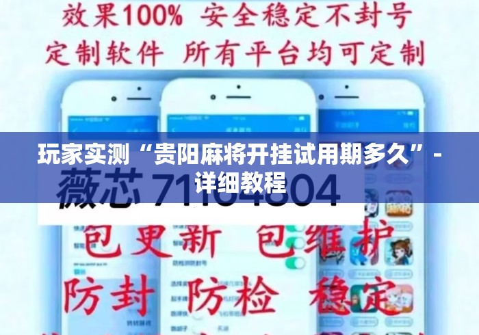 玩家实测“贵阳麻将开挂试用期多久”-详细教程