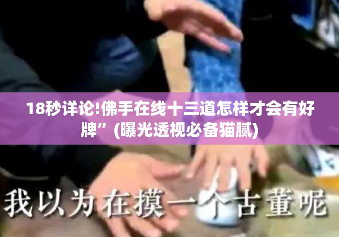 18秒详论!佛手在线十三道怎样才会有好牌”(曝光透视必备猫腻)