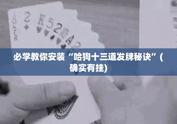 必学教你安装“哈狗十三道发牌秘诀	”(确实有挂)