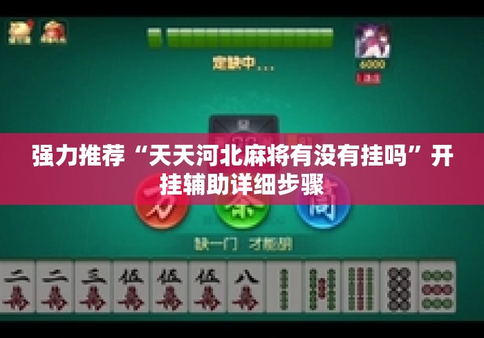 强力推荐“天天河北麻将有没有挂吗”开挂辅助详细步骤