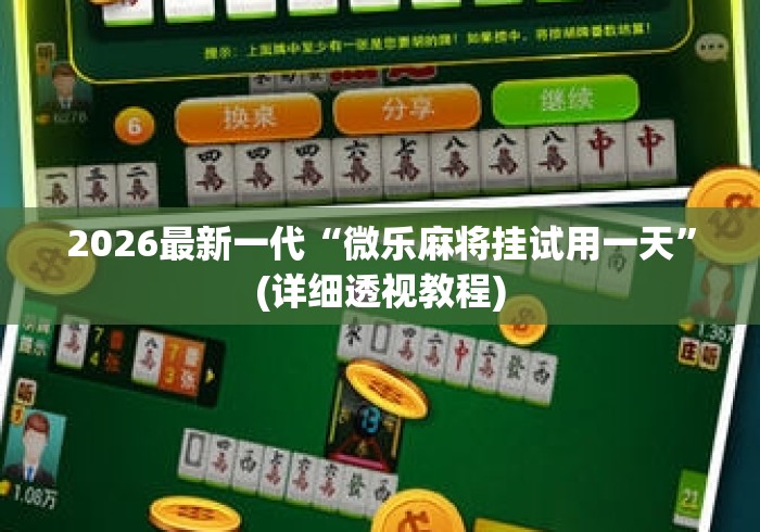 2026最新一代“微乐麻将挂试用一天”(详细透视教程)