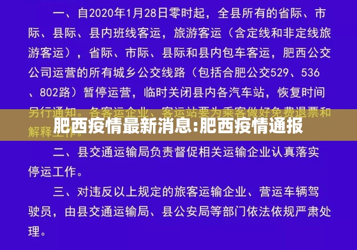 肥西疫情最新消息:肥西疫情通报