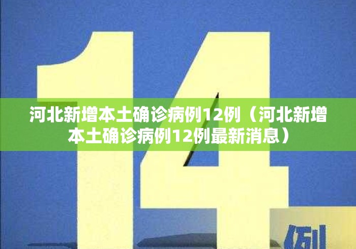 河北新增本土确诊病例12例(河北新增本土确诊病例12例最新消息) 河北新增本土确诊病例12例(河北新增本土确诊病例12例最新消息)