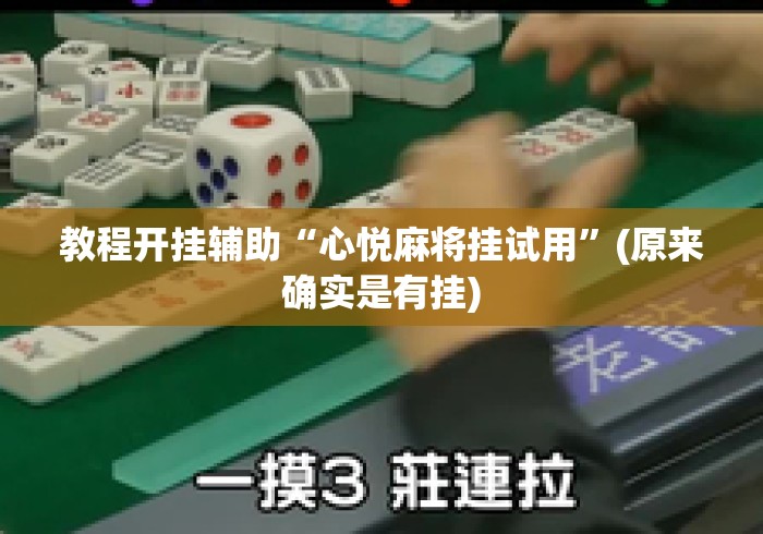 教程开挂辅助“心悦麻将挂试用	”(原来确实是有挂)