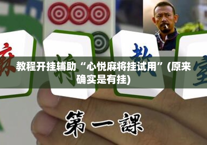 教程开挂辅助“心悦麻将挂试用”(原来确实是有挂)