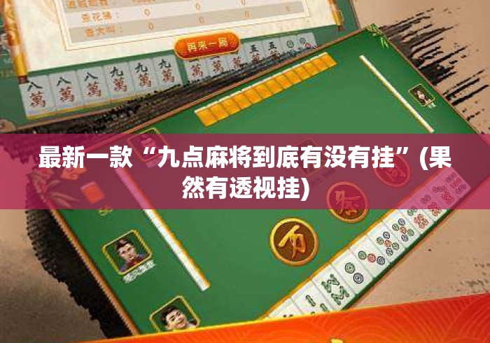 最新一款“九点麻将到底有没有挂	”(果然有透视挂)