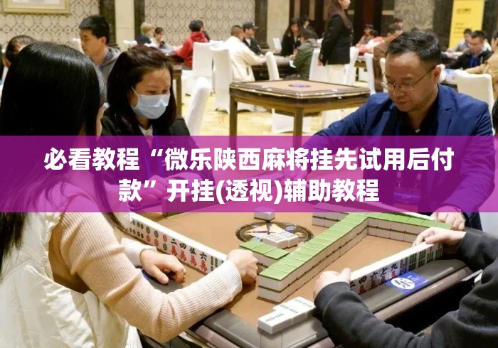 必看教程“微乐陕西麻将挂先试用后付款”开挂(透视)辅助教程