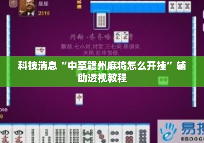 科技消息“中至赣州麻将怎么开挂”辅助透视教程
