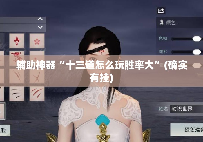 辅助神器“十三道怎么玩胜率大”(确实有挂)