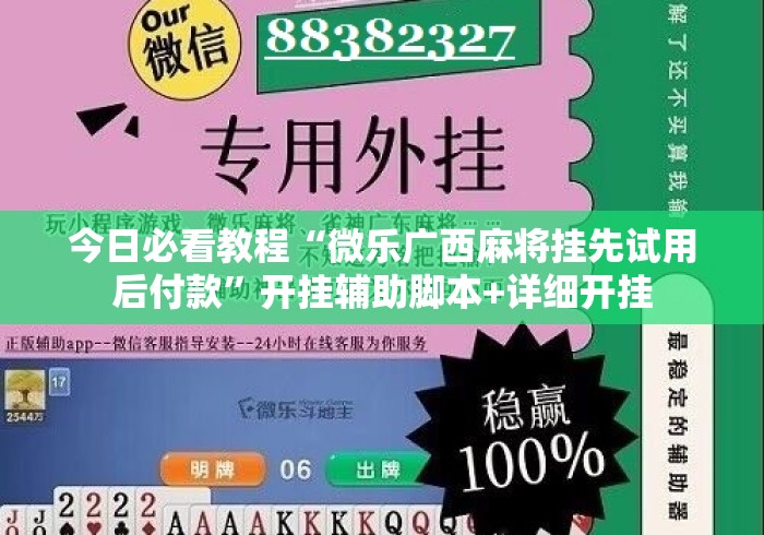 今日必看教程“微乐广西麻将挂先试用后付款”开挂辅助脚本+详细开挂