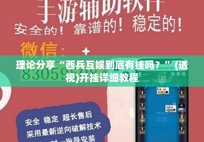 理论分享“西兵互娱到底有挂吗？”(透视)开挂详细教程