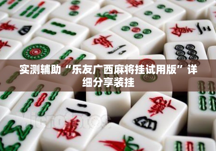 实测辅助“乐友广西麻将挂试用版”详细分享装挂