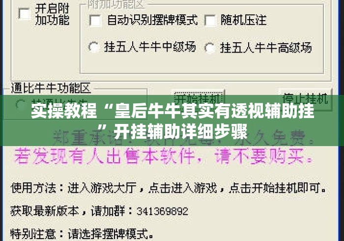 实操教程“皇后牛牛其实有透视辅助挂”开挂辅助详细步骤