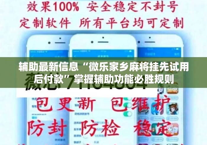 辅助最新信息“微乐家乡麻将挂先试用后付款”掌握辅助功能必胜规则