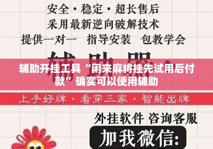 辅助开挂工具“闲来麻将挂先试用后付款”确实可以使用辅助