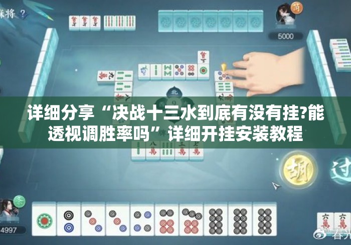 详细分享“决战十三水到底有没有挂?能透视调胜率吗	”详细开挂安装教程