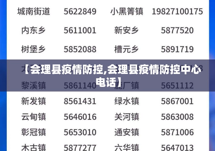 【会理县疫情防控,会理县疫情防控中心电话】 【会理县疫情防控,会理县疫情防控中心电话】