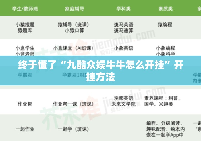 终于懂了“九酷众娱牛牛怎么开挂”开挂方法