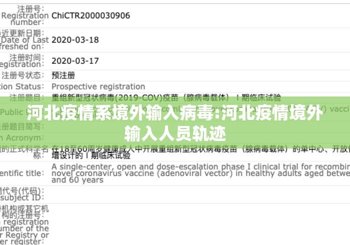河北疫情系境外输入病毒:河北疫情境外输入人员轨迹 河北疫情系境外输入病毒:河北疫情境外输入人员轨迹