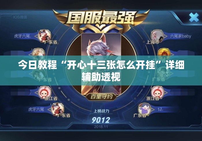 今日教程“开心十三张怎么开挂”详细辅助透视