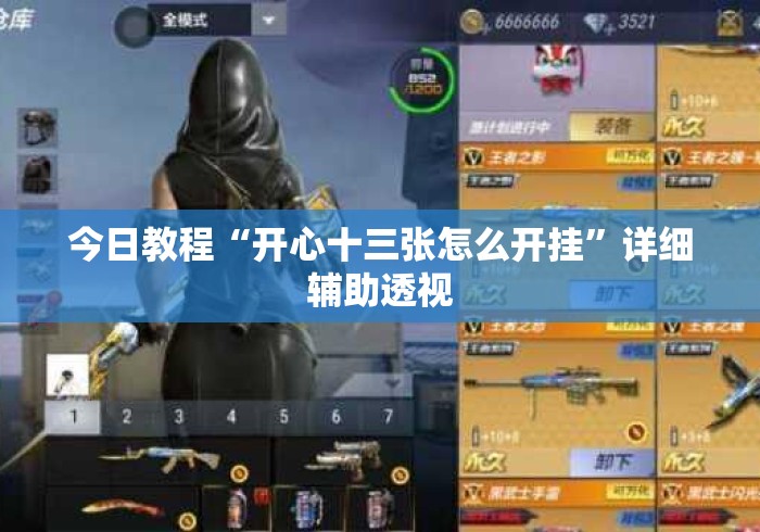 今日教程“开心十三张怎么开挂”详细辅助透视