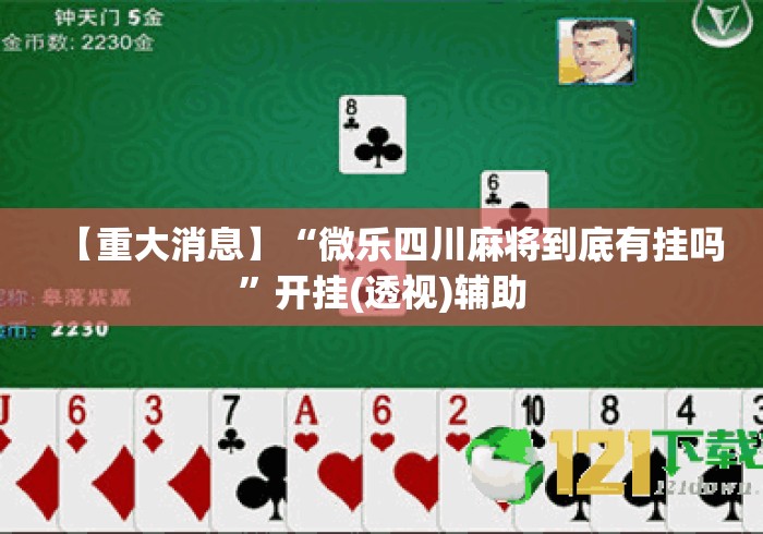 【重大消息】“微乐四川麻将到底有挂吗”开挂(透视)辅助