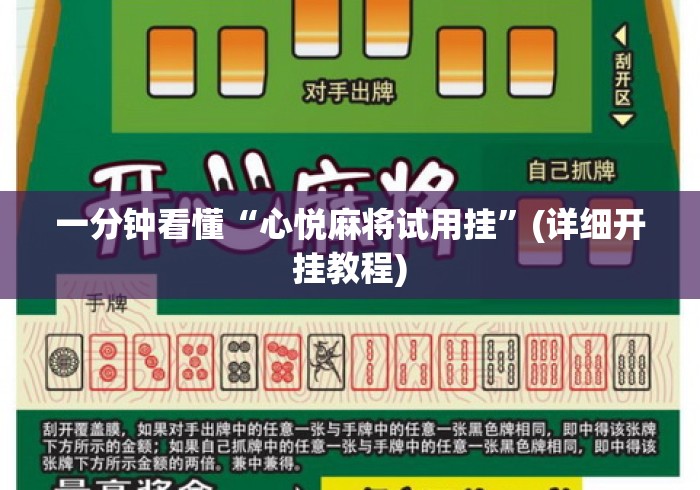 一分钟看懂“心悦麻将试用挂”(详细开挂教程)