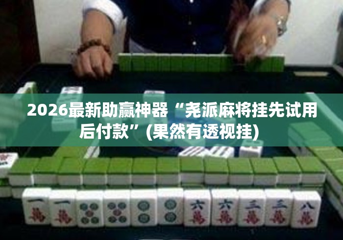 2026最新助赢神器“尧派麻将挂先试用后付款”(果然有透视挂) 