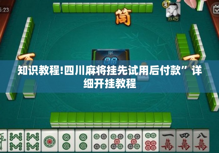 知识教程!四川麻将挂先试用后付款	”详细开挂教程
