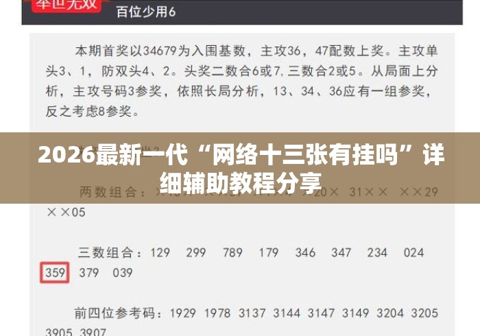 2026最新一代“网络十三张有挂吗	”详细辅助教程分享