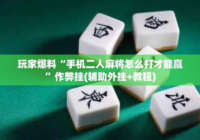玩家爆料“手机二人麻将怎么打才能赢	”作弊挂(辅助外挂+教程)