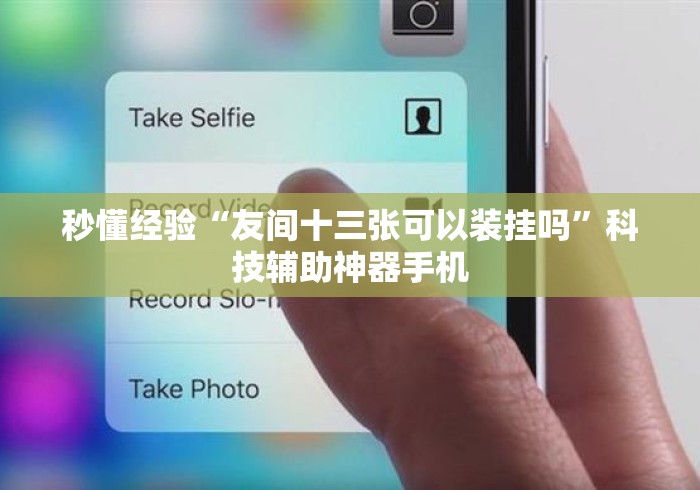 秒懂经验“友间十三张可以装挂吗	”科技辅助神器手机