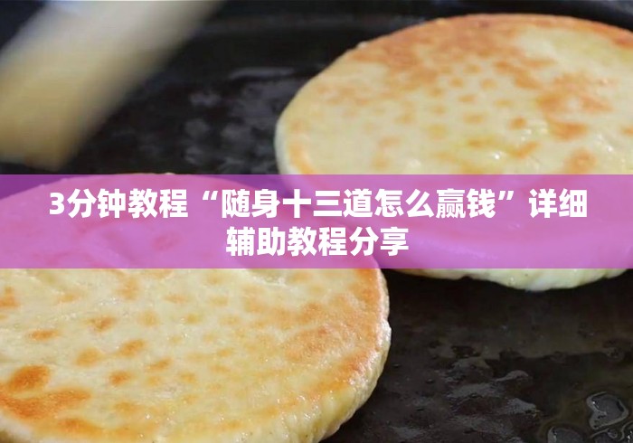 3分钟教程“随身十三道怎么赢钱”详细辅助教程分享
